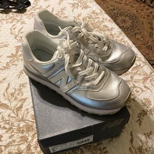 New Balance silver sneakers size 8.5